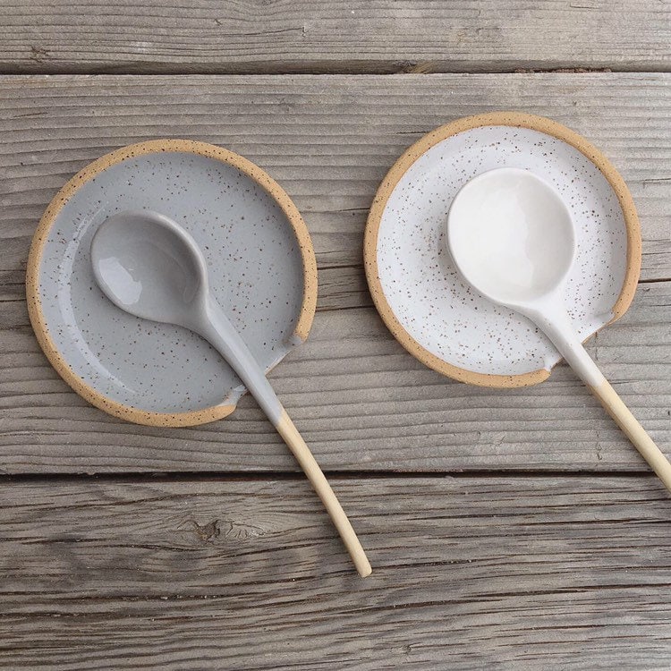Ceramic Spoon rest Home Decor Handmade spoon holder Etsy