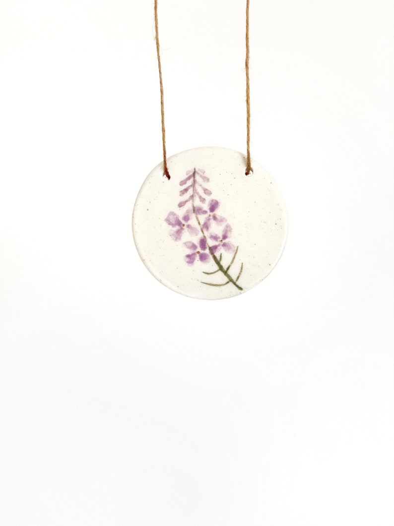 Fireweed ornament dish bowl inspirational gift handmade floral flowers survivor healing image 1
