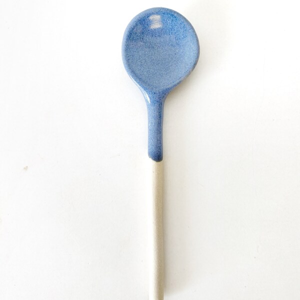 Ceramic Spoon small spoon serving Home Decor Handmade  salt sugar spoon purple