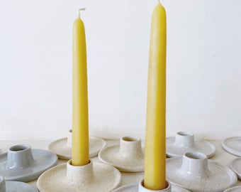 taper candle holders set or single for taper candles sale  sage green set