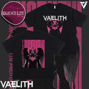VAELITH PROTOCOL // OVERSIZED T-shirt  Graphic Shirt Gothic Aesthetic Streetwear Style Alternative Clothing Grunge Graphic Tee Cyber Punk