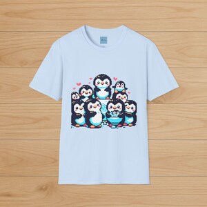 Adorable Penguin Love Unisex Softstyle T-Shirt, Cute Graphic Tee, Gift for Animal Lovers, Fun Casual Wear, Summer Apparel, Holiday Gift