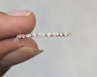 Marquise & Round Eternity Band | Lab Grown Diamond Wedding Ring