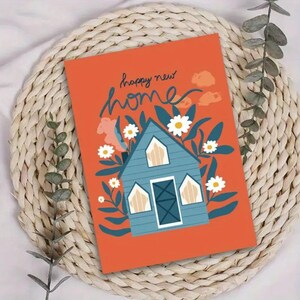 New Home Greeting Card, Congratulations card, Moving house card, First home card, Botanical art card, Happy Home card, Moving out card