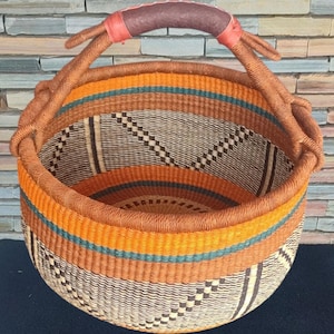Bolga Basket, Market Basket, Storage Basket