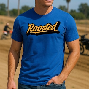 Roosted Moto Fitted T-shirt Motocross Racing SoCal Track Dirt bikes