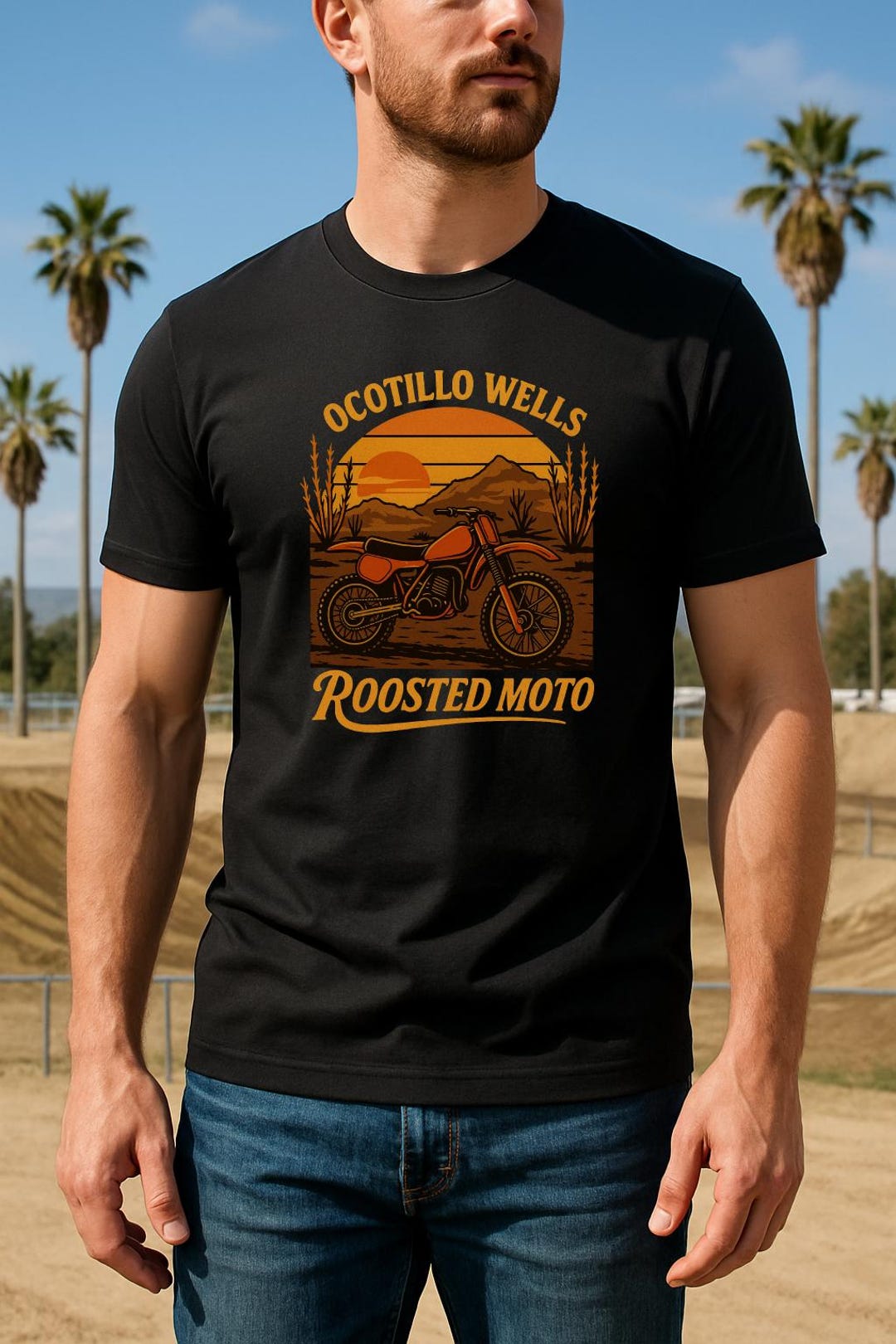 Roosted Moto Ocotillo Wells Shirt Motorcycle Dirt Bike Classic