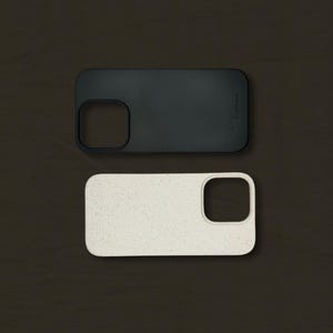 Coque de portable biodégradable minimaliste pour iPhone 13, 14, 15 et 16 / Sans plastique, compostable, paille de blé / Durable, respectueuse de l'environnement