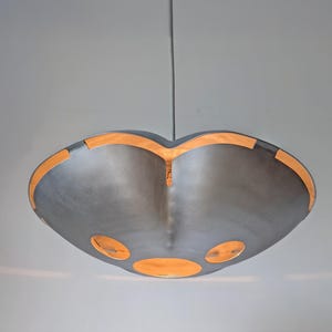 Sculptural Aluminum Pendant Lampshade: Modern Flower Petal Design