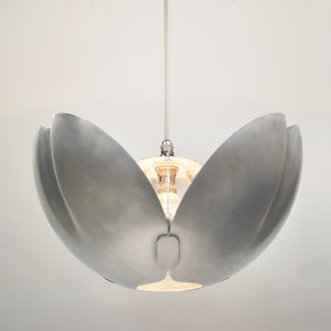 Bud Uplighter Space-age, Industrial Lampshade, Vintage Mid-century style, Contemporary Pendant Light image 2