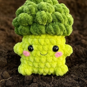 Crochet Broccoli Pattern: Kawaii Amigurumi Plushie PDF Tutorial