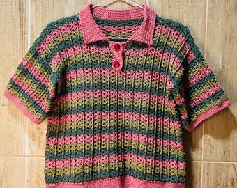 Periwinkle Crochet Polo Pattern: Beginner-Friendly PDF with Photos