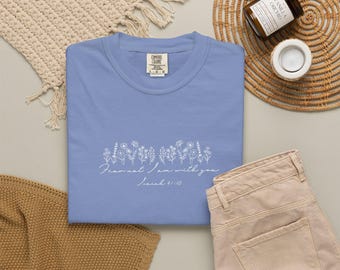 No temas, estoy contigo - Camiseta vintage con estampado floral