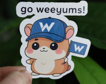 Pegatina de hámster chibi de Go Weeyums / Arte de fan de carreras de F1