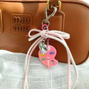 Chain Cord Bag Charm - Custom Name - Women&#39;s Handmade Purse Charm - Designer Bag Keychain - Gift - Personalized Paracord Bag Accessory Gift