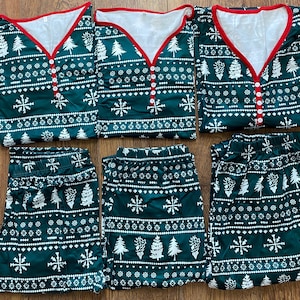 Christmas Family Pyjamas | Christmas Matching Pajamas | Long Sleeve Pyjamas Set For Whole Family | Gift Set