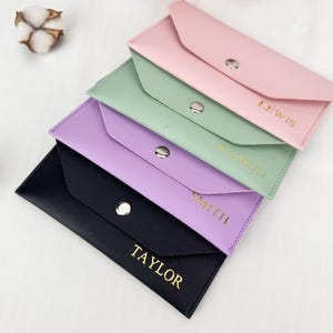 Monogram Leather Envelope, Personalized Cash Envelope,Money Envelope, Leather Cash Holder, Cash Envelopes,Money Carrier,Leather Card Carrier