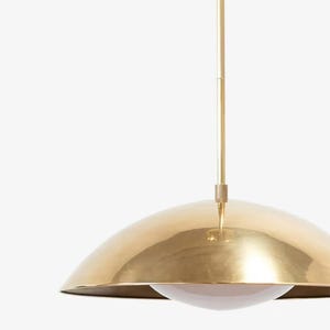 Aldorno Pendant Light With Globe, Mid century Light handmade Light Beautiful light fixture, Modern Raw Brass Ceiling Light fixture