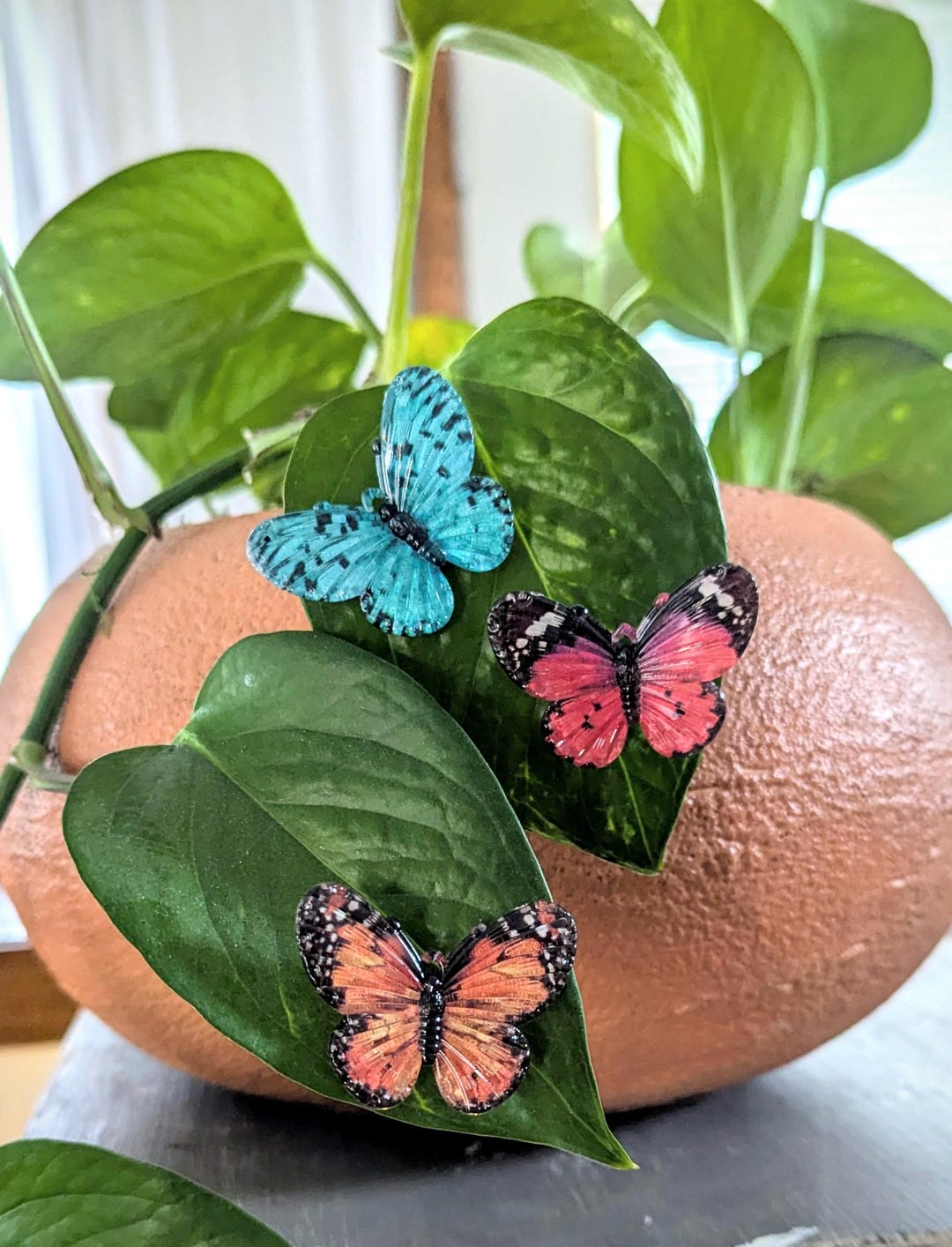 Butterfly Plant Magnets: Colorful Magnetic Plant Charms (set of 3) - Etsy