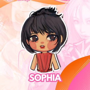 Sophia Kpop Inspiriert 3x3 Vinyl Sticker (Einzelner Sticker) – Fanmade Idol Aesthetic Parody Katseye Global Girl Group Dream Acadamy Eyekons