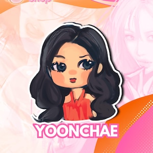 Yoonchae Kpop Inspiriert 3x3 Vinyl Sticker (Einzelner Sticker) – Fanmade Idol Aesthetic Parodye Katseye Global Girl Group Dream Acadamy Eyekons