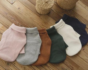 Ribbed Turtleneck Dog Shirt: Soft, Stretchy Pet Sweater