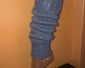 Slate gray sparkle leg warmers