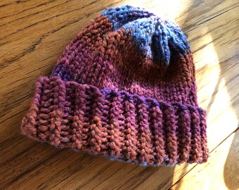 Spice striped knitted hat
