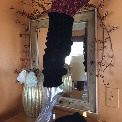 Black Leg Warmers Alpaca Wool Knit Leg Warmers for Baby Etsy