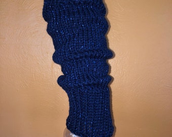 Navy blue sparkle leg warmers