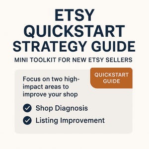 Etsy Strategy Planner – Quick-Start Guide | Lite Digital Toolkit for Branding & Content