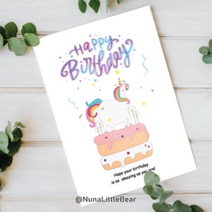 Make a Birthday Wish Printable Birthday Card | Cute & Fun Happy Birthday Design | Happy Birthday Card 5x7 | Instant Digital Download