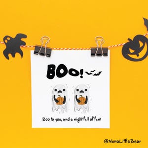 Printable Halloween Gift Tags - Spooky Cute Halloween Tags PDF- Instant Download, 8.5x11 & A4 Sheets - Halloween Favor Tags for Kids  Party
