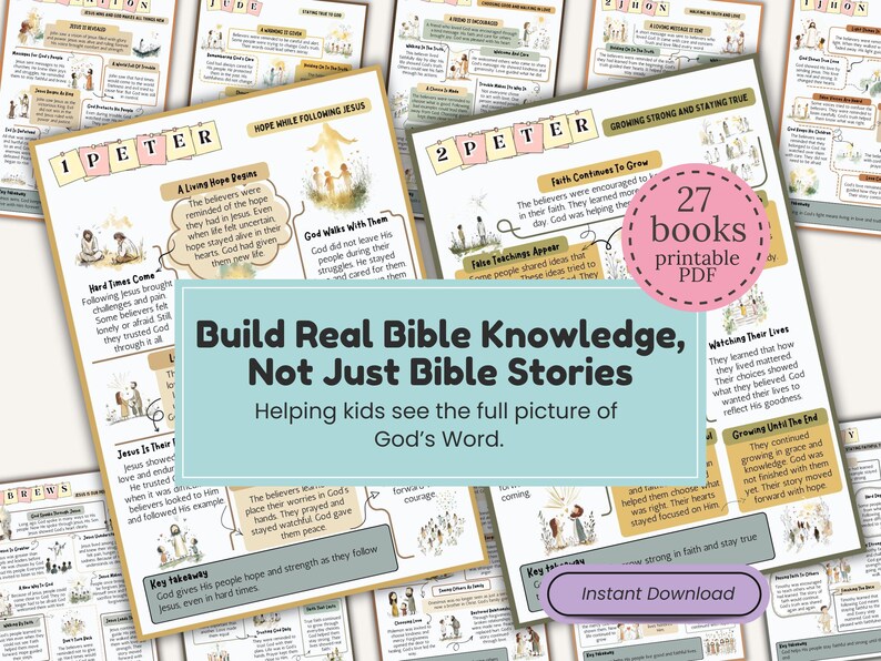 New Testament Bible Book Summary for Christian Kids Visual Bible Study ...