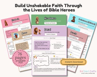 Guía de estudio de personajes bíblicos (PAQUETE) / Profetas, discípulos, seguidores, líderes y mujeres de la Biblia / Educación cristiana en casa y escuela dominical