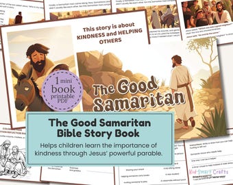 The Good Samaritan Bible Story Book for Kids Printable Christian Lesson Perfect for Sunday School & Homeschool Lesson Bible Study Resource