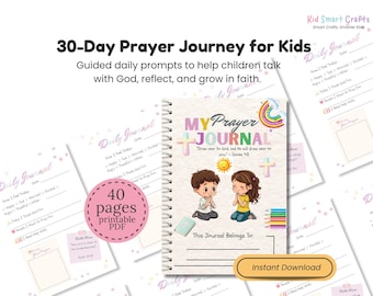 Kids Prayer Journal: 30-Day Guided Christian Devotional (Digital PDF)