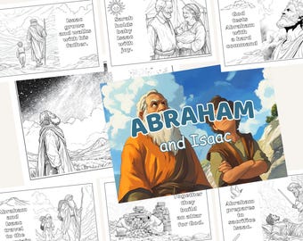 Abraham and Isaac Bible Story Sequencing Coloring Pages Printable Christian Coloring Activity for Homeschool & Sunday School Lesson Resource