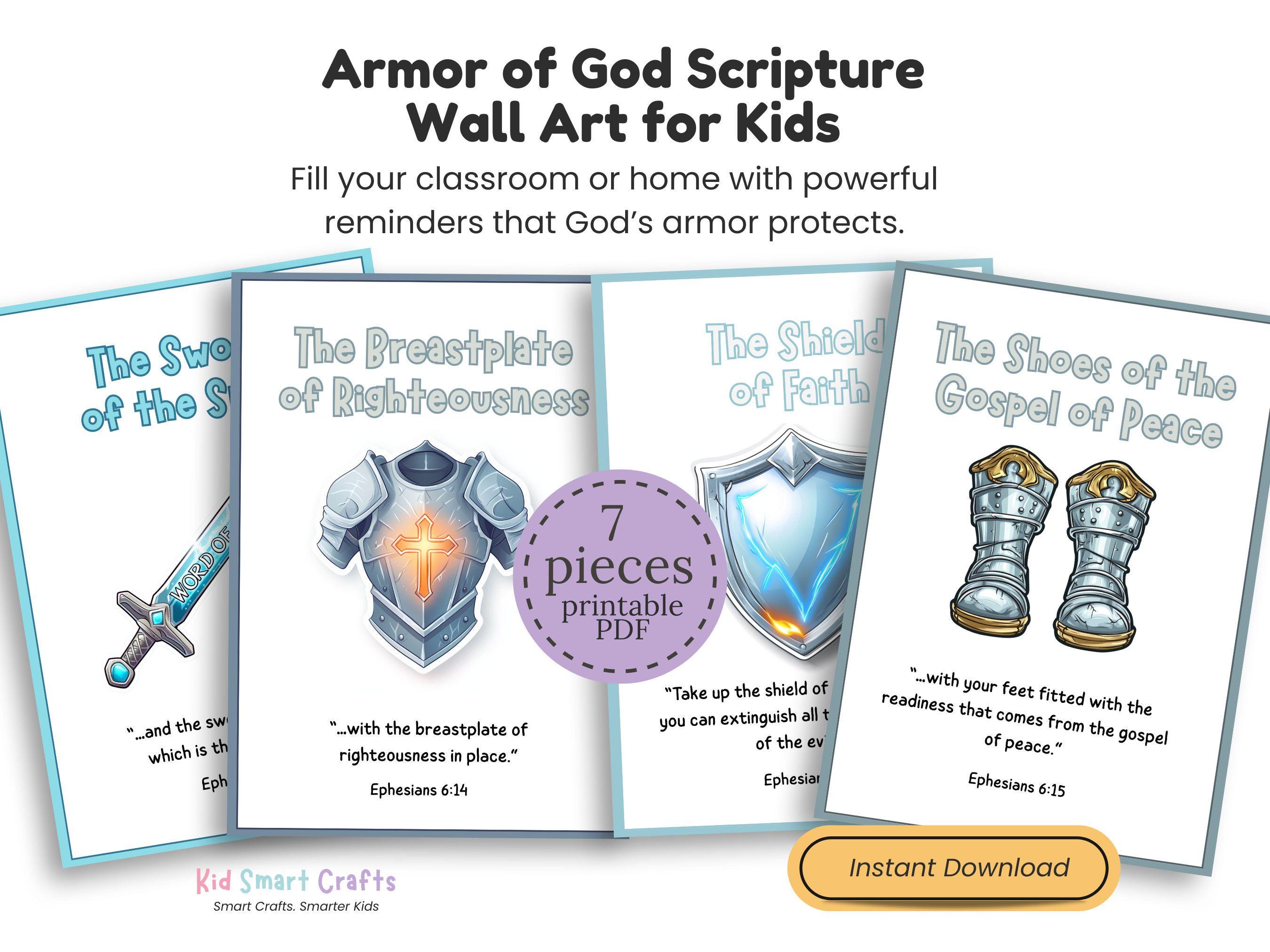 SUPER BUNDLE Armor of God Bible Lesson Pack for Christian Kids and ...