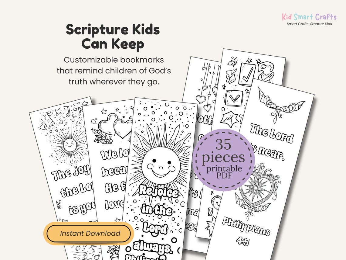 Scripture Memory Bookmark Memory Verse Coloring Bookmarks Bible Bookmarks Coloring Set Printable ...