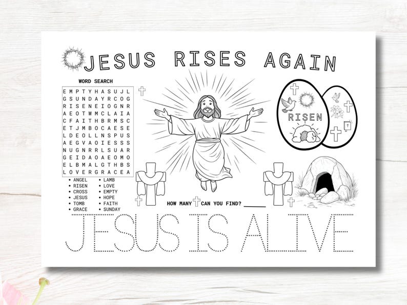 BUNDLE Life of Jesus Printable Playmat for Christian Kids Bible Story ...