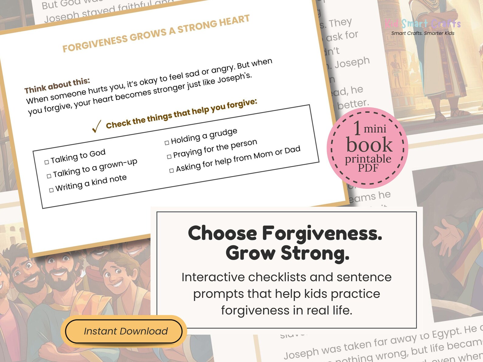 Joseph Forgives His Brothers Bible Story for Kids Bible Activity ...