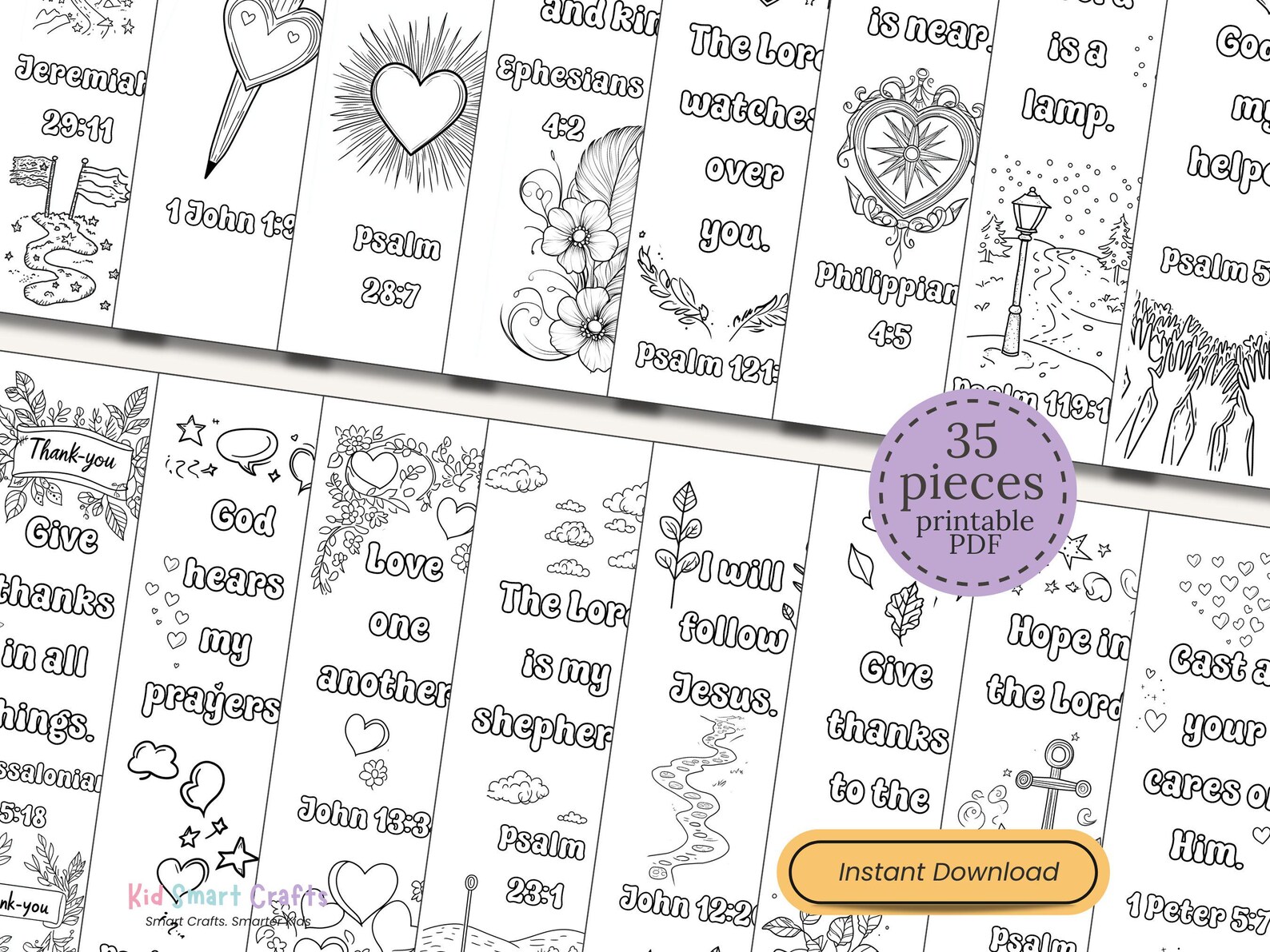 Scripture Memory Bookmark Memory Verse Coloring Bookmarks Bible Bookmarks Coloring Set Printable ...