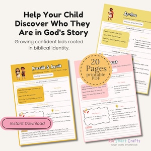 Bible Character Study Guide New Testament Bible Heroes | Engaging Worksheets Stories of Jesus Followers for Homeschool and Sunday School