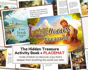 The Hidden Treasure Jesus Parable Kids Activity Book Bible Parable Jesus Stories for Sunday School Lesson + Activity Placemat & Bible Study