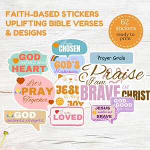 Faith-Based Stickers | Christian Stickers | Bible Verse Stickers | Religious Stickers | Jesus Planner & Journal Stickers