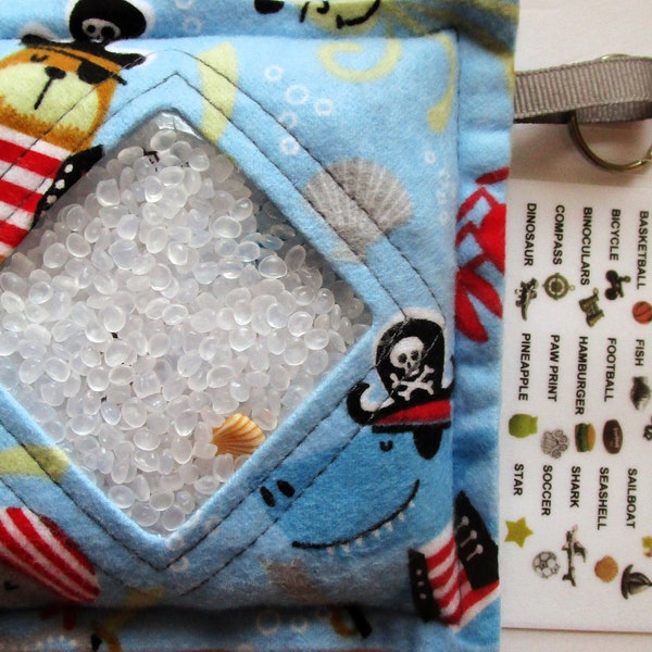 I Spy Bag toy, ocean pirates, boys busy bag, spy educational game, seek and find, sensory bin, autism sensory toy, childs gift, travel toy