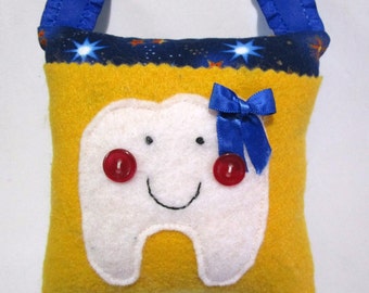 Tooth Fairy Pillow, Celestial tooth pillow, hanging pillow, Girls tooth pillow, lost tooth