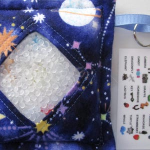 I Spy Bag toy, night sky, neutral, busy bag, seek and find, sensory bin, autism sensory, fidget toy, travel toy, toddler toy, quiet book