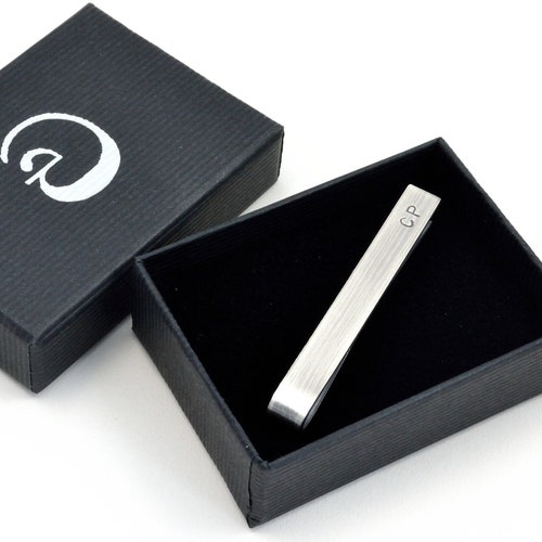 personalised sterling silver tie clip